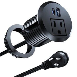 Recessed Power Grommet with 20W USB C Fast Charging, 2 inch Conference Recessed